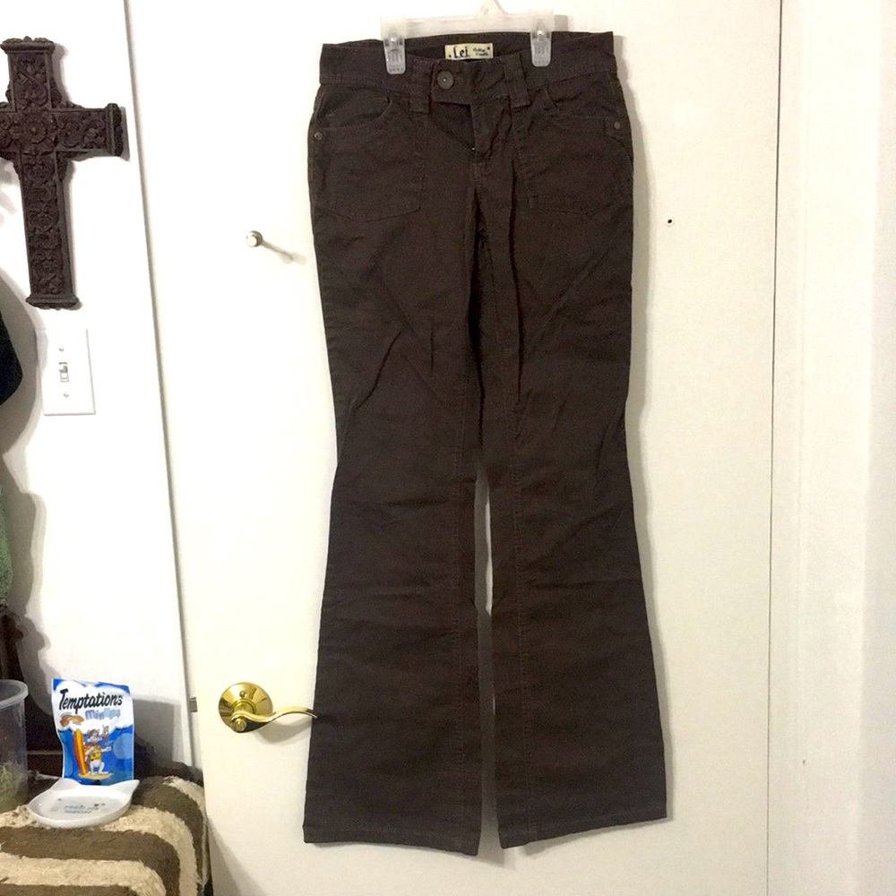 Last Chance!!! BOGO LEI Ashley Trouble Brown Cotton Pants Sz 1R